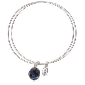 Pilgrim Skanderborg Silvertone Blue Gemstone Bracelet